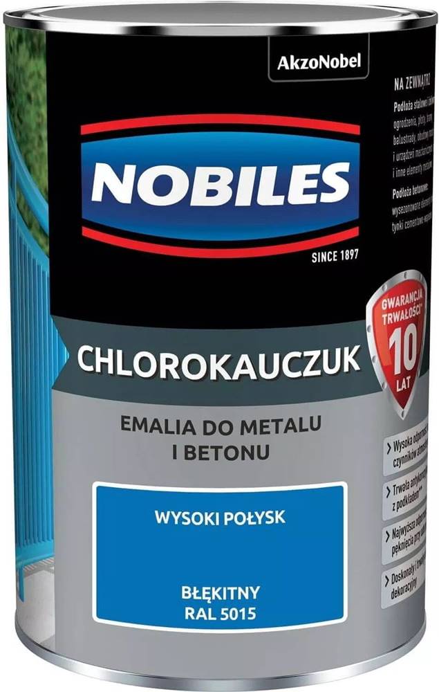 RUKO Nobiles chlórový gumový smalt modrý ral 5015 0, 9l značky RUKO