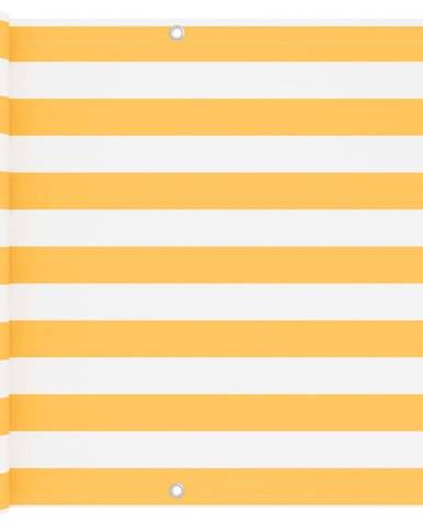 Vidaxl Balkónová markíza,  biela a žltá 90x500 cm,  oxfordská látka