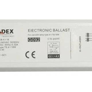 HADEX Elektronický predradník EB-4x18 pre 4 žiarivky 18W