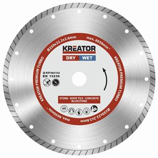 Kreator  KRT083102 - Diamantový kotúč celoobvodový 230mm PREMIUM TURBO značky Kreator