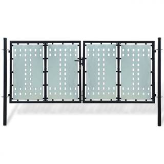 Vidaxl Čierna jednokrídlová plotová brána 300x175 cm