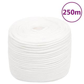 Vidaxl Lodné lano biele 6 mm 250 m polypropylén