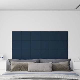 Vidaxl Nástenné panely 12 ks modré 60x30 cm zamat 2, 16 m²