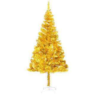 Vidaxl  Umelý vianočný stromček s podstavcom zlatý 240 cm PET značky Vidaxl