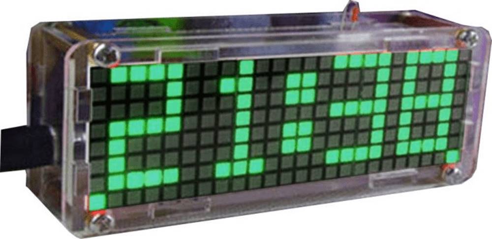 HADEX  Digitálne hodiny LED matrix s teplomerom - zelené,  STAVEBNICE značky HADEX