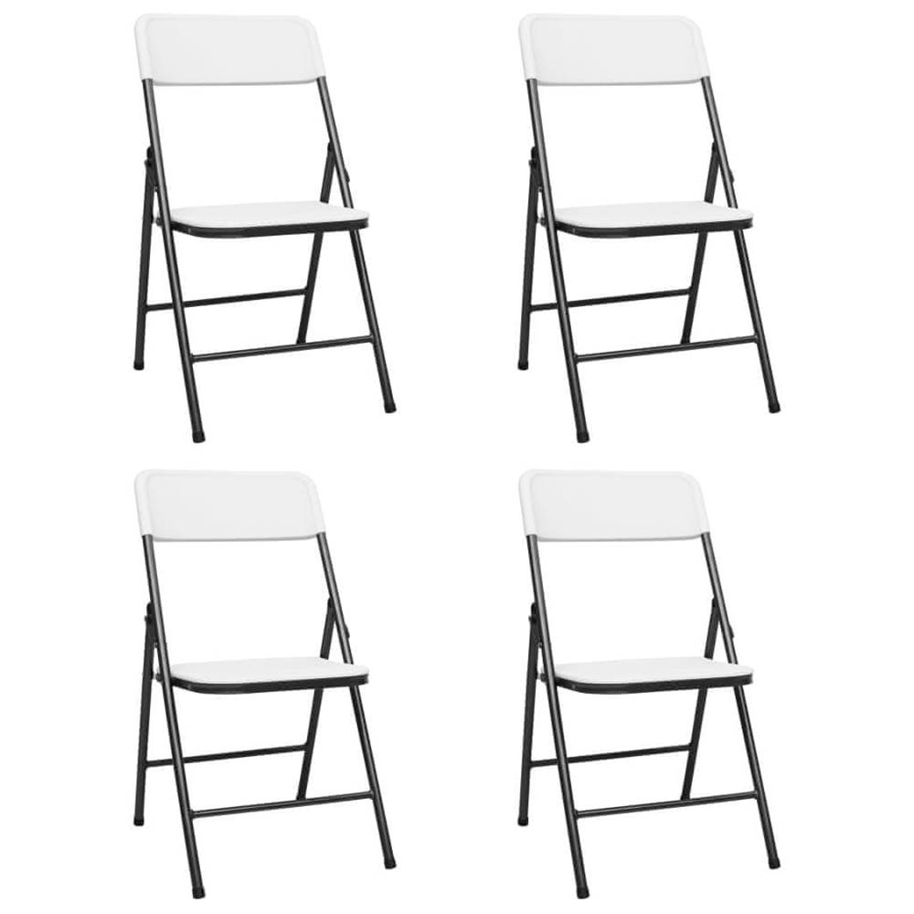 Vidaxl  Skladacie záhradné stoličky 4 ks HDPE biele značky Vidaxl