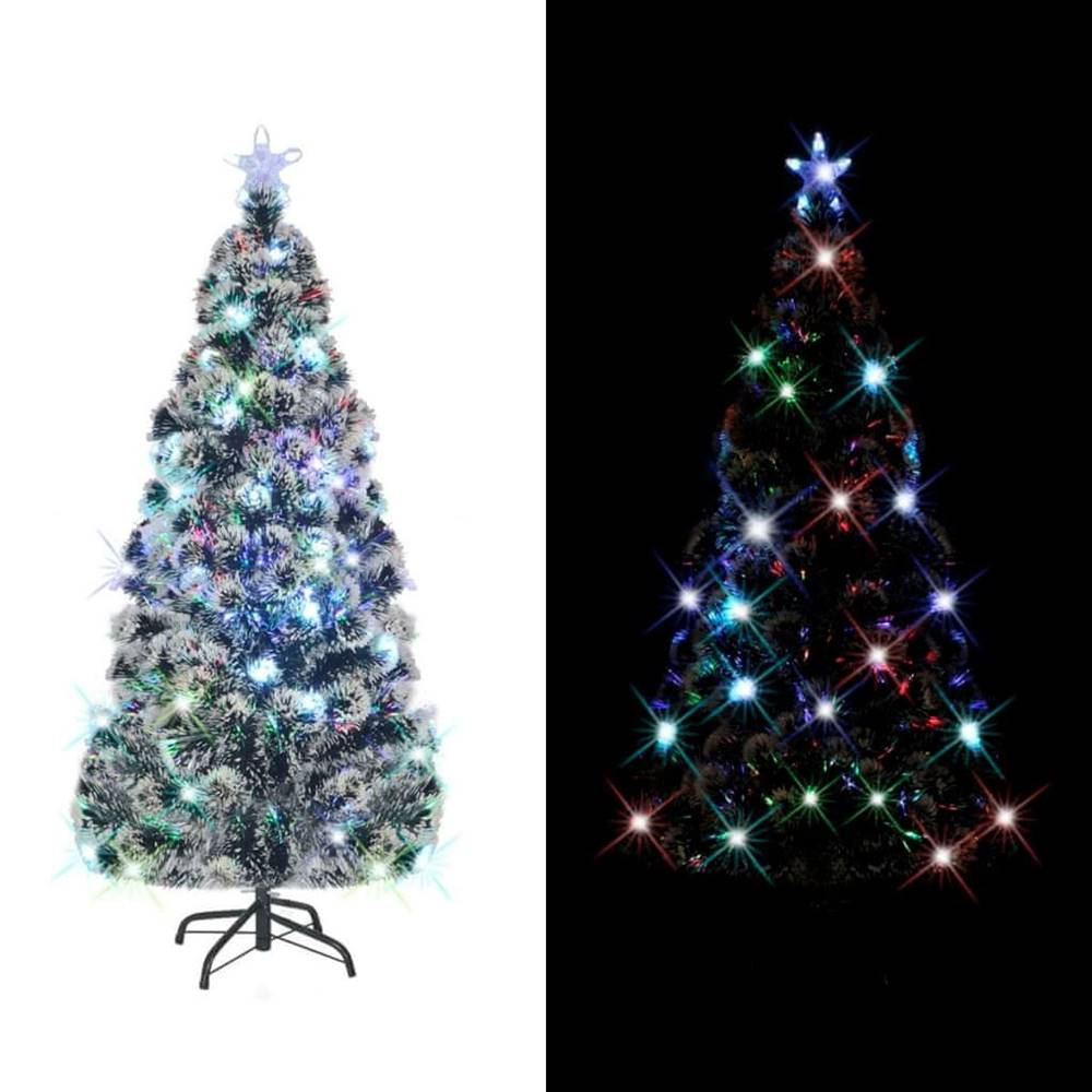 Vidaxl  Umelý vianočný stromček,  podstavec a LED 210 cm,  optické vlákno značky Vidaxl