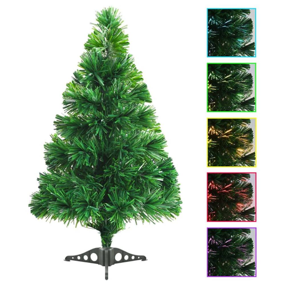Vidaxl  Umelý vianočný stromček s optickým vláknom zelený 64 cm značky Vidaxl