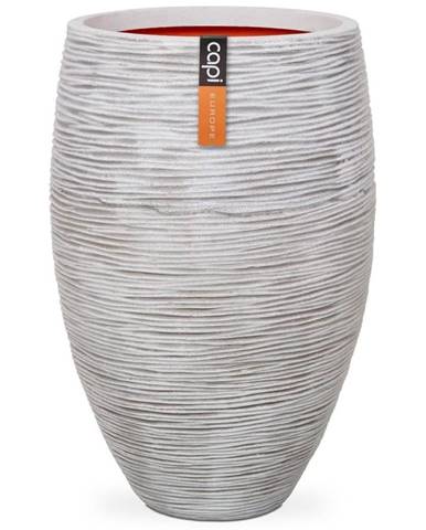 Petromila vidaXL Capi Váza Nature Rib,  elegantná Deluxe 40x60 cm,  slonovinová KOFI1131