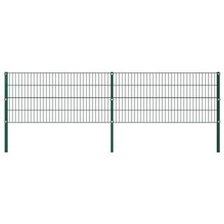 Vidaxl Plotový panel so stĺpikmi,  železo 3, 4x0, 8 m,  zelený