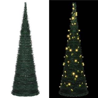 Vidaxl  Rozkladací umelý vianočný stromček s LED zelený 150 cm značky Vidaxl