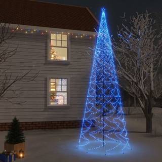 Vidaxl Vianočný stromček s hrotom 3000 modrých LED 800 cm