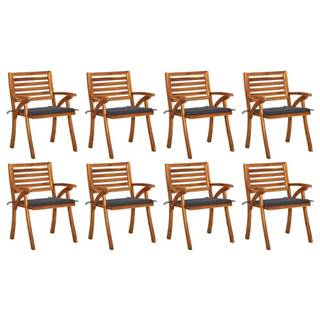 Vidaxl  Záhradné stoličky so sedákmi 8 ks akáciový masív značky Vidaxl
