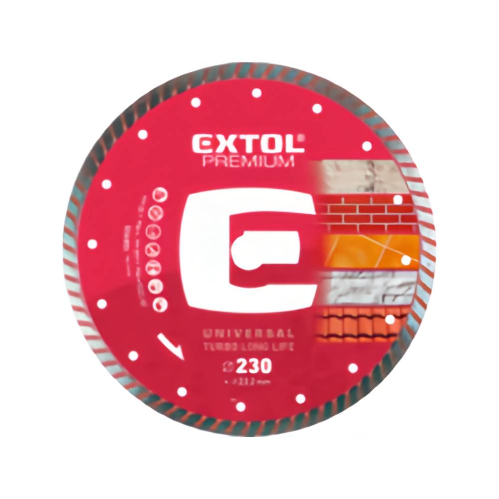 Extol Premium  Kotúč rezný diamantový Turbo Long Life,  230mm,  EXTOL PREMIUM značky Extol Premium