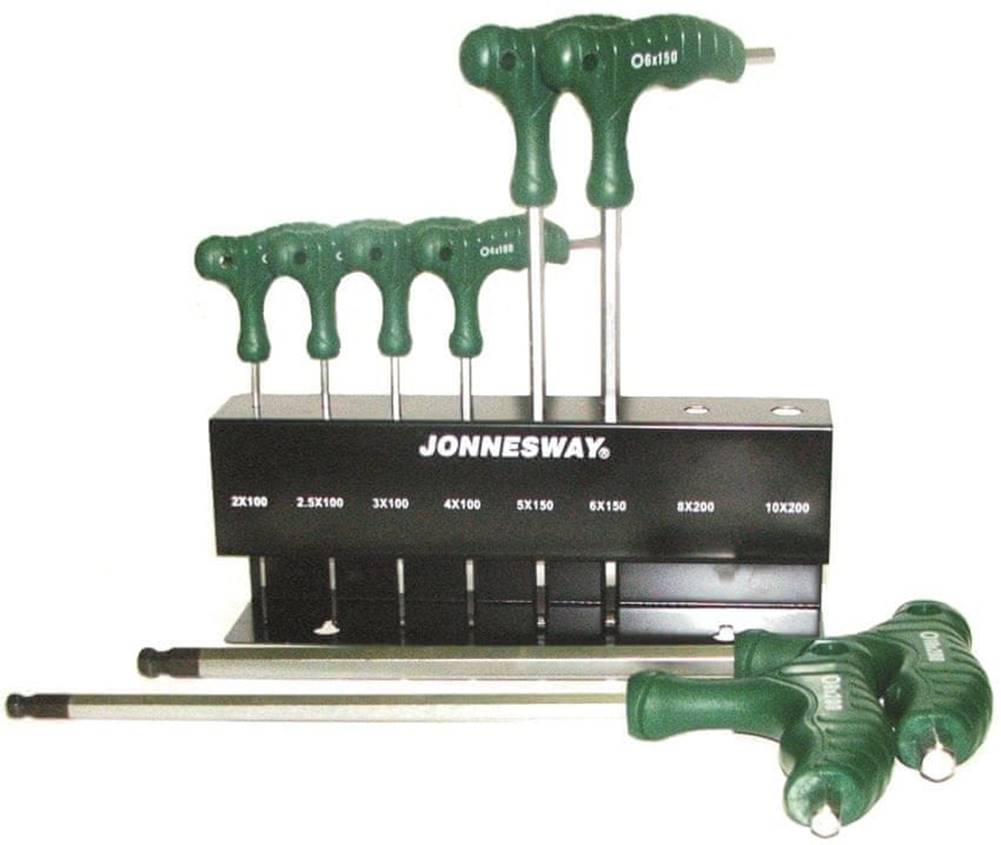 Jonnesway  Sada 8 zástrčných kľúčov Imbus s guličkou a T rukoväťou - JONNESWAY H10MB08S značky Jonnesway