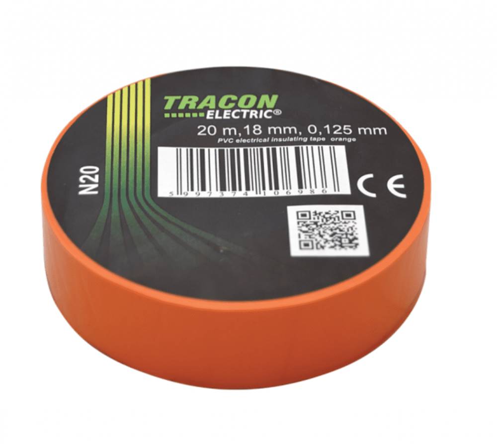 Tracon Electric  Páska izolačná oranžová 20m×18mm 10 ks značky Tracon Electric