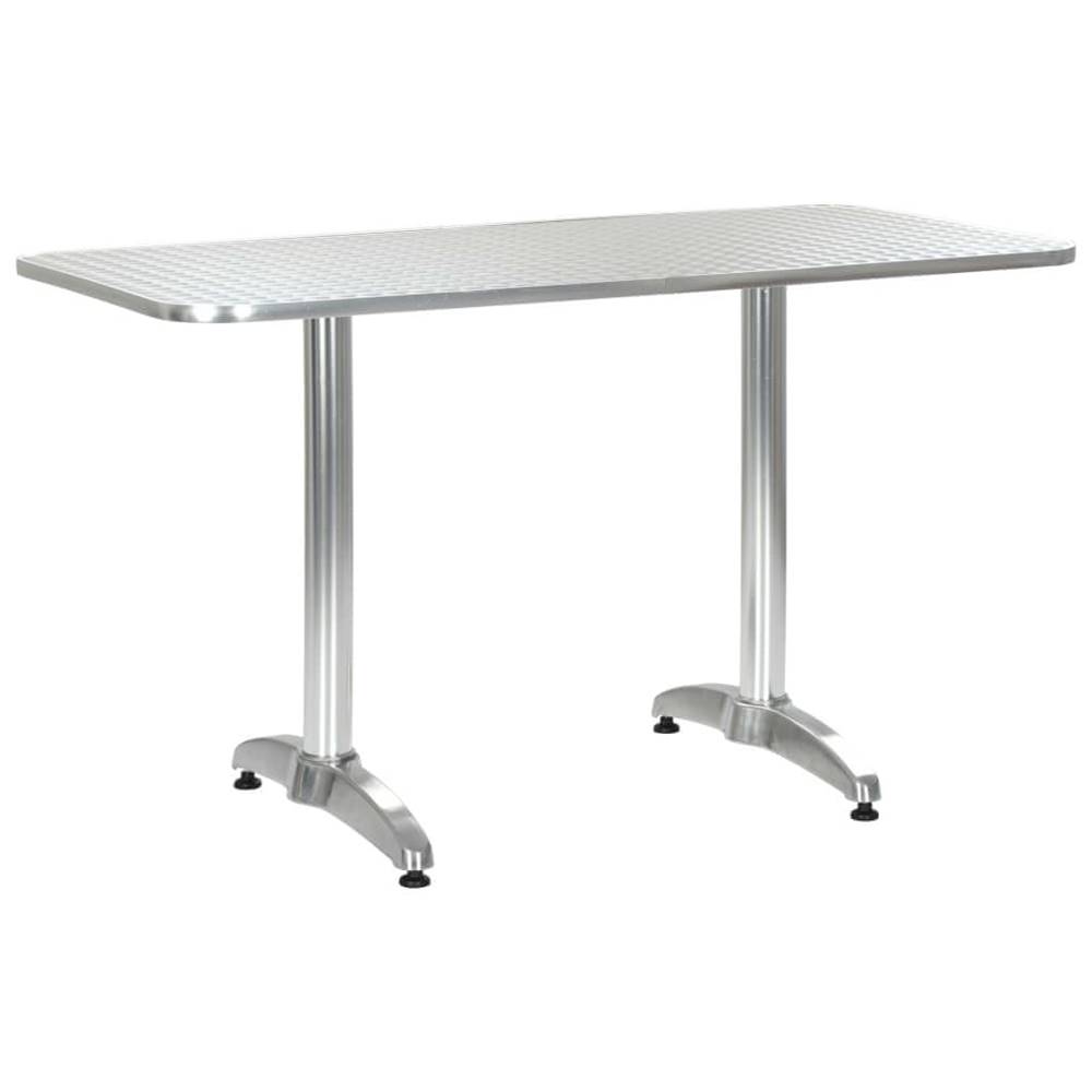 Vidaxl  Záhradný stôl,  strieborný 120x60x70 cm,  hliník značky Vidaxl