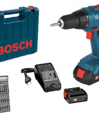 Bosch GSR 1800-Li aku skrutkovač 2x 18V 2, 0 Ah + GAL 18V-20 + kufor + sada bitov