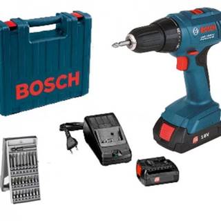 Bosch GSR 1800-Li aku skrutkovač 2x 18V 2, 0 Ah + GAL 18V-20 + kufor + sada bitov