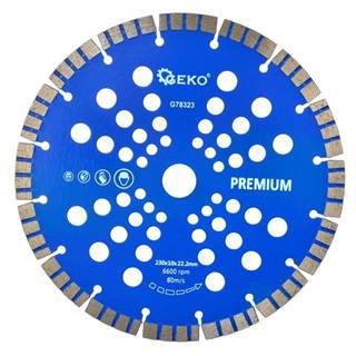GEKO  Diamantový kotúč 230 x 10 x 22, 2 mm turbo PREMIUM laserom (25) / značky GEKO