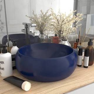 Vidaxl  Luxusné umývadlo,  okrúhle,  matné tmavomodré 40x15 cm,  keramika značky Vidaxl