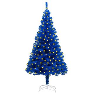 Vidaxl  Umelý vianočný stromček s LED a podstavcom modrý 180 cm PVC značky Vidaxl