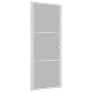 Vidaxl  Vnútorné dvere 83x201, 5 cm biele matné sklo a hliník značky Vidaxl