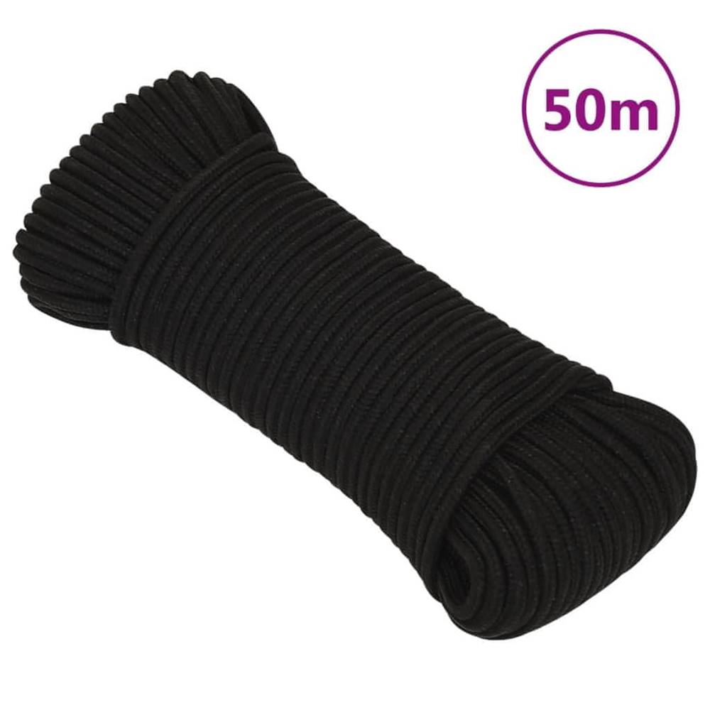 Vidaxl  Pracovné lano čierne 5 mm 50 m polyester značky Vidaxl