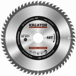Kreator KRT020423 - Pílový kotúč na drevo 216mm,  48T
