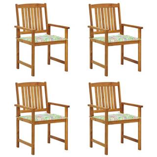 Vidaxl  Režisérske stoličky s podložkami 4 ks masívne akáciové drevo značky Vidaxl