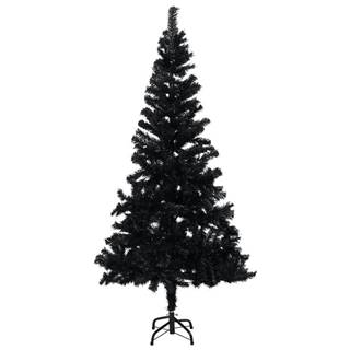 Vidaxl Umelý vianočný stromček s podstavcom čierny 120 cm PVC