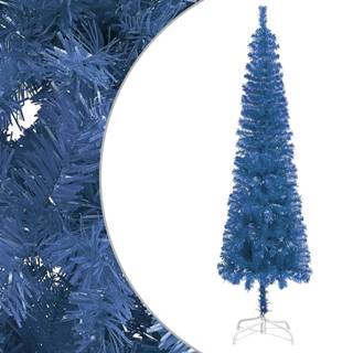 Vidaxl Úzky vianočný stromček modrý 210 cm