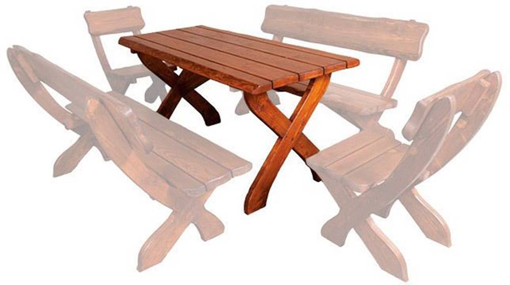 eoshop  Záhradný stôl MO230,  smrek masív (Farba dreva: Dub) značky eoshop