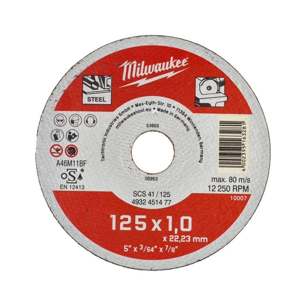 Milwaukee  Kotúč rezný Contractor SCS 41/125 × 1 mm,   značky Milwaukee