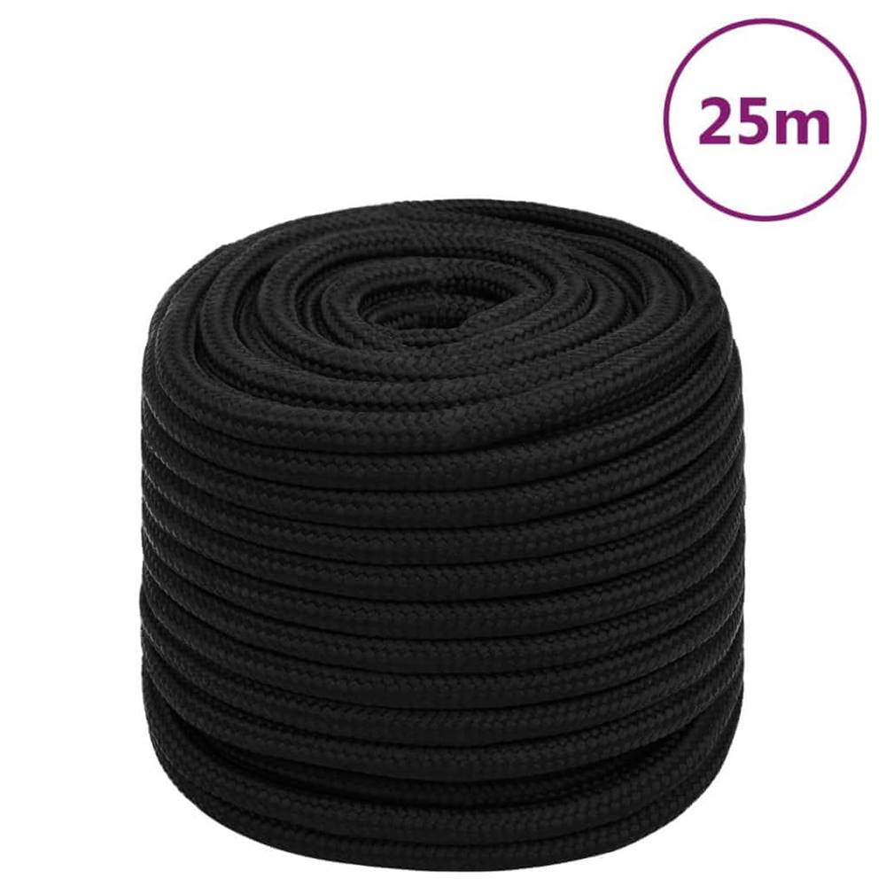 Vidaxl  Pracovné lano čierne 18 mm 25 m polyester značky Vidaxl