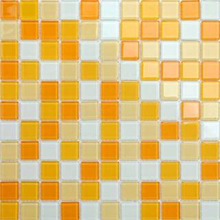 Maxwhite Mozaika CH4006PM sklenená biela žltá oranžová 30x30cm sklo