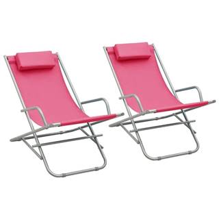 Vidaxl  Hojdacie stoličky 2 ks oceľové ružové značky Vidaxl