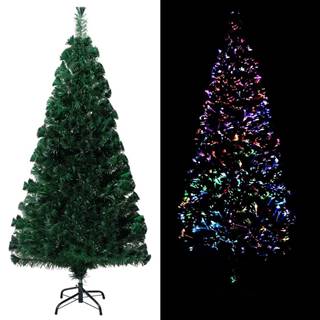Vidaxl Umelý vianočný stromček+podstavec,  zelený 120cm,  optické vlákno