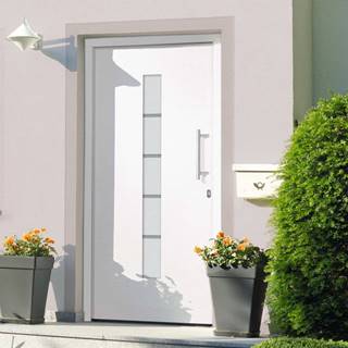 Vidaxl Vchodové dvere,  hliník a PVC,  biele,  100x200 cm