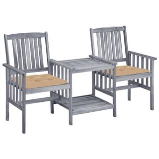 Vidaxl  Záhradné stoličky s čajovým stolíkom a vankúšmi akáciový masív značky Vidaxl