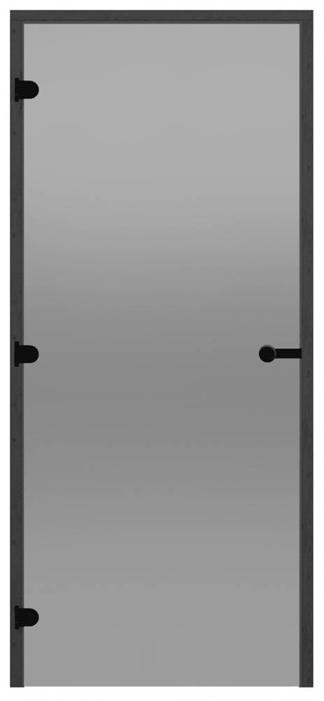 HARVIA  Dvere do sauny 8x21,  šedé 790x2090 mm,  borovica,  čierny rám značky HARVIA