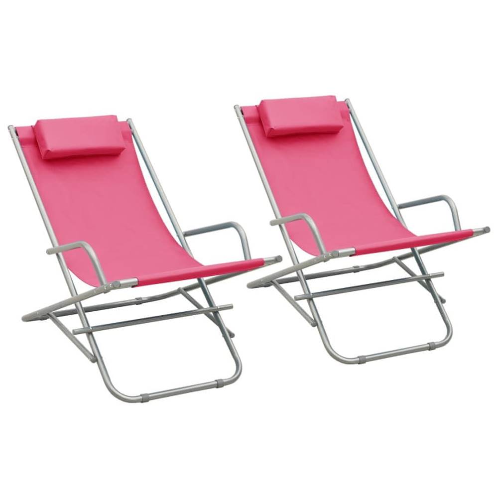 Vidaxl  Hojdacie stoličky 2 ks oceľové ružové značky Vidaxl
