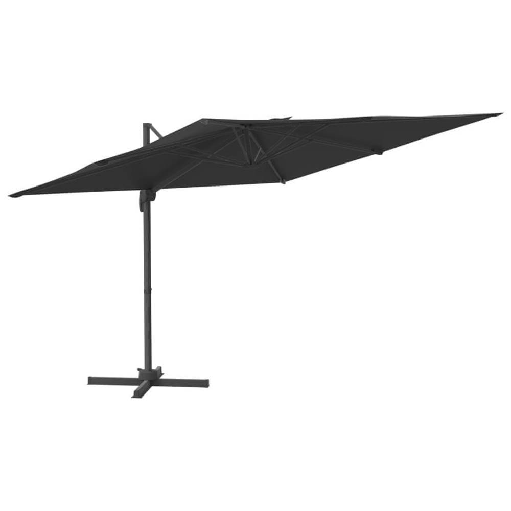 Vidaxl  Závesný slnečník s hliníkovou tyčou čierny 400x300 cm značky Vidaxl