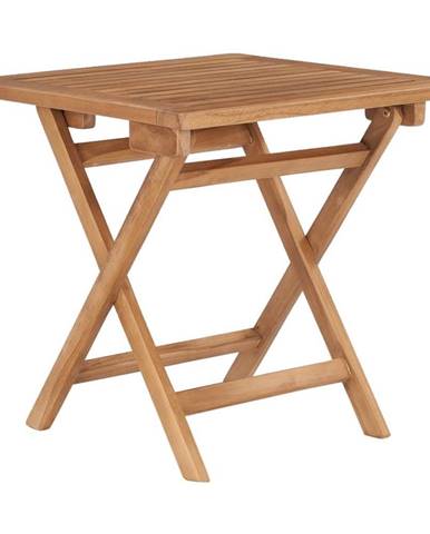 Vidaxl Skladací záhradný stôl 45x45x45 cm,  tíkový masív