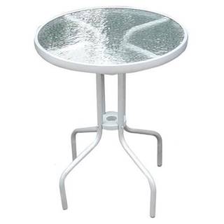 ST LEISURE EQUIPMENT  Stôl LEQ BRENDA,  72x60 cm,  sklo,  biely značky ST LEISURE EQUIPMENT