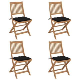 Vidaxl  Skladacie záhradné stoličky s podložkami 4 ks akáciový masív značky Vidaxl