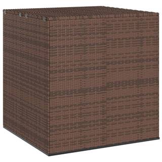 Vidaxl Záhradný úložný box z polyratanu 100x97, 5x104 cm hnedý