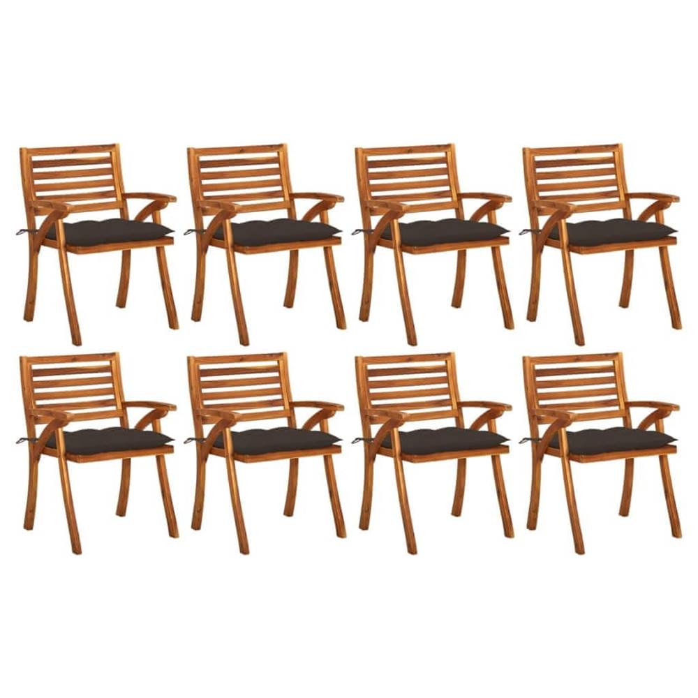 Vidaxl  Záhradné stoličky s podložkami 8 ks akáciový masív značky Vidaxl