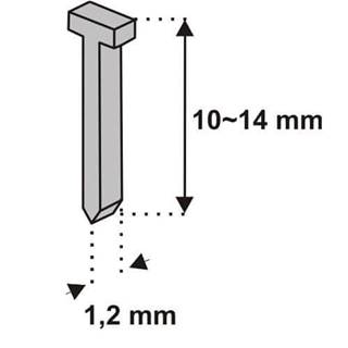 Dedra Klince do zošívačky,  tvar T,  10x1, 2mm,  1000ks | 11Z310
