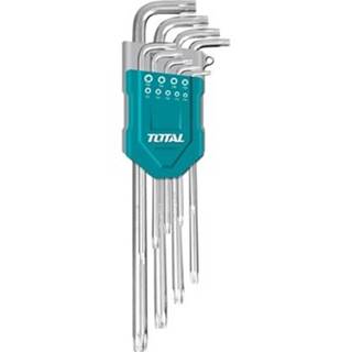 Total  L-kľúče TORX THT106392 L-klíče TORX prodloužené,  sada 9ks,  10-50mm,  CrV značky Total